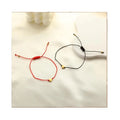 Friendship Jewelry Handmade Woven Bracelet Black Red Blue Thread Bracelet With Best Friend Card Gold Heart Charm String Bracelet