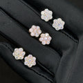Hot Sale Flower Cluster Moissanite Earrings 925 Sterling Silver Hip Hop Earrings Screw Back Stud Earrings for Men and Women
