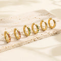 Custom 2023 Women's Titanium Steel Hoop Earrings 316L Stainless Steel 18K PVD Gold Pearl Trendy Statement Wedding Party Gift
