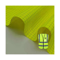 Fluorescent Yellow High Visibility Fireproof Ripstop Conductive Wire 300D PU Coated Anti Static Fabric Workwear Uniform