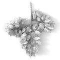 Silk Floral Arrangement for DIY Wedding Bouquet Artificial Ficus Leaves Faux Benjamina Tree Greenery Additions for Birthday