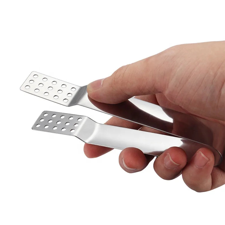 Eco-Friendly Stainless Steel Mini Food Tea Tongs Heat Resistant Tea Bag Squeezer Holder and Ice Tongs