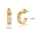 Aimgal Geometric Hoop Earrings: 5A Zircon Brushed on 18K Gold-Plated 925 Silver Fine Jewelry Gift