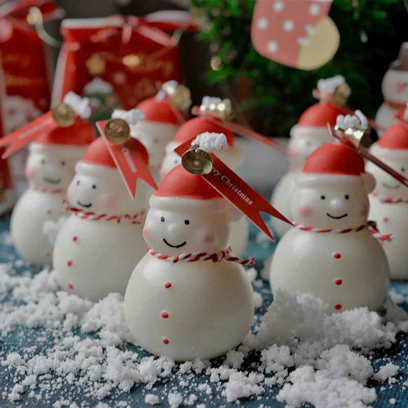 AIKUN  Luxury Cute Creative Snowman Fragrance Christmas Festival Soy Wax Scented Candles
