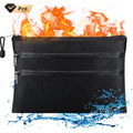 Waterproof Fireproof Zipper for Secure Document Wallet Storage Pouch Fire Resistant Data File Bag for Filing Products