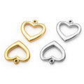 Heart Shape Couple Pendant for Women Men Polished Shiny in Stock Waterproof Charms DIY Jewelry Making for Necklace