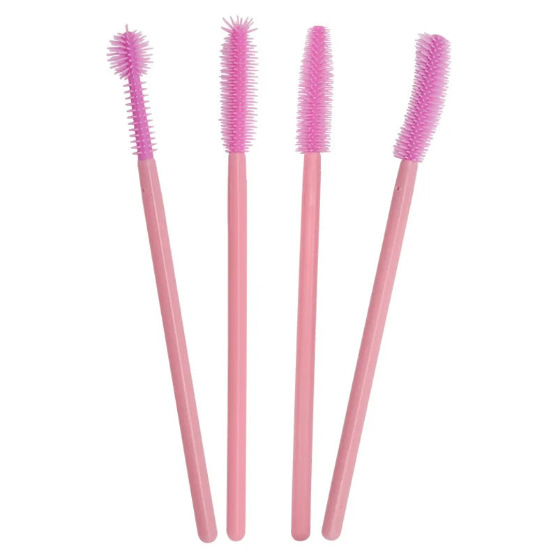 4pcs Kit Disposable Eyelash Wands Silicone Eyelash Curler Brush for Eye Lash Extension