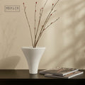 Merlin Living Modern Decorative Matte White Vase Design Unique Triangle Home Decor Nordic Ceramic & Porcelain for Flower Vasea