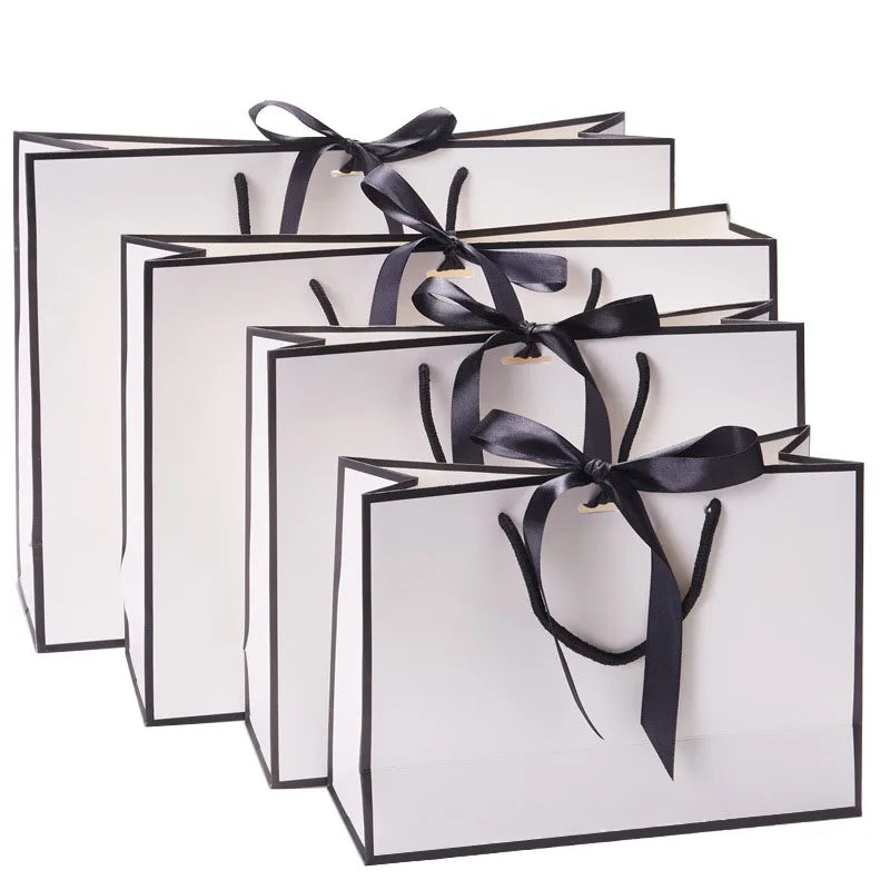 Wholesale Customize Cheap Price Eco-friendly White Black Brown Kraft Gift Paper Shopping Bag With Your Own Logo