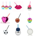 Colored Electroplated Spherical Cowboy Football Discoball 600ml Flash Ball Girl's Water Plastic Cup With Straw Lid