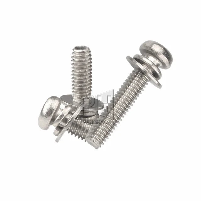 Cross Round Head Three Combination Screw Stainless Steel Pad Screw M3/M4 Combination Screw