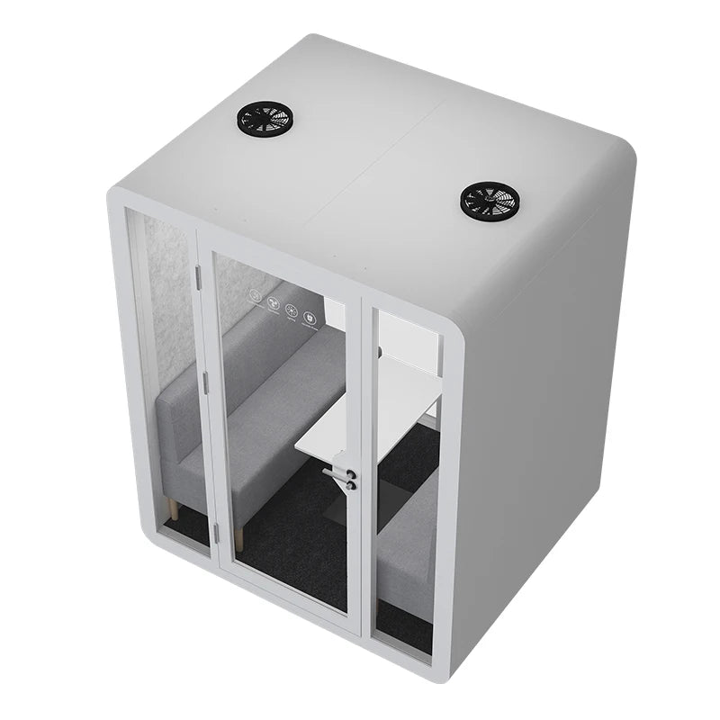 Custom Made Modern Steel Privacy Soundproof Office Meeting Pod with Sound Isolation and Modular Design for Office Building