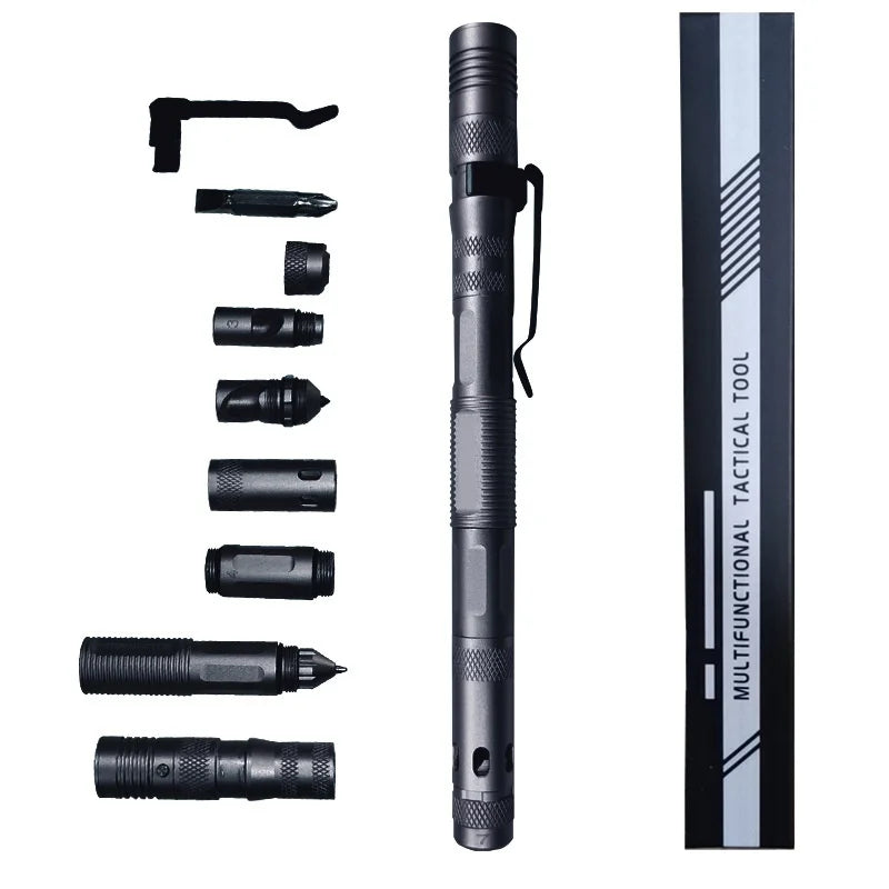 GeneTac Self-Defense Window Breaking EDC Outdoor Survival for Climbing Camping Hiking Multi-Function Aluminum Alloy Tactical Pen