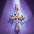 Pass Diamond Tester Trendy Hip Hop D Color VVS Moissanite Budded Cross  Pendant With 925 Sterling Silver GRA Women Men
