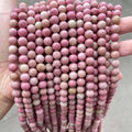 Loose Rhodonite Rhodochrosite Natural Stone Beads for Bracelet Making Gemstone Supply