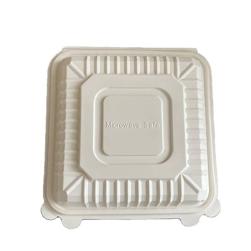 Cornstarch Supplier Cornstarch Box Degradable 9 Inches Single Cell Disposable Cornstarch Based Lunch Box