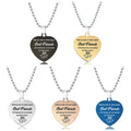 Stainless Steel Best Friends Dog Tag Necklaces Friendship Birthday Gift for Sister Friend Necklace