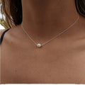 18K Gold Plated Stainless Steel Link Chain Simple Design Tarnish-Free Imitation Pearl Choker Necklace for Gifts Engagements