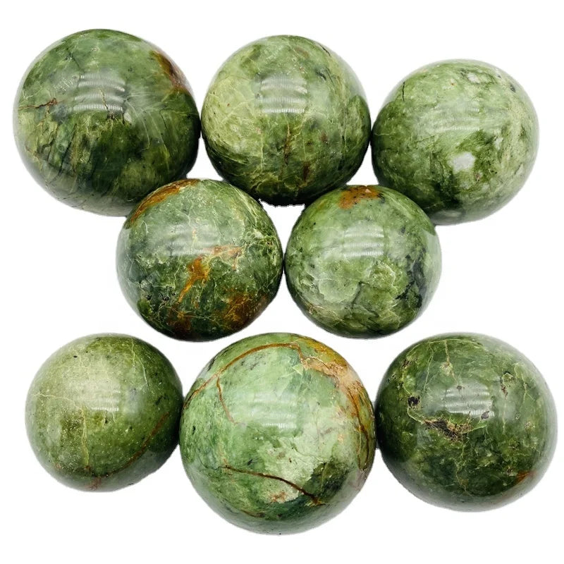 Wholesale Natural Polishing Crystal Sphere Green Opal Ball for Healing