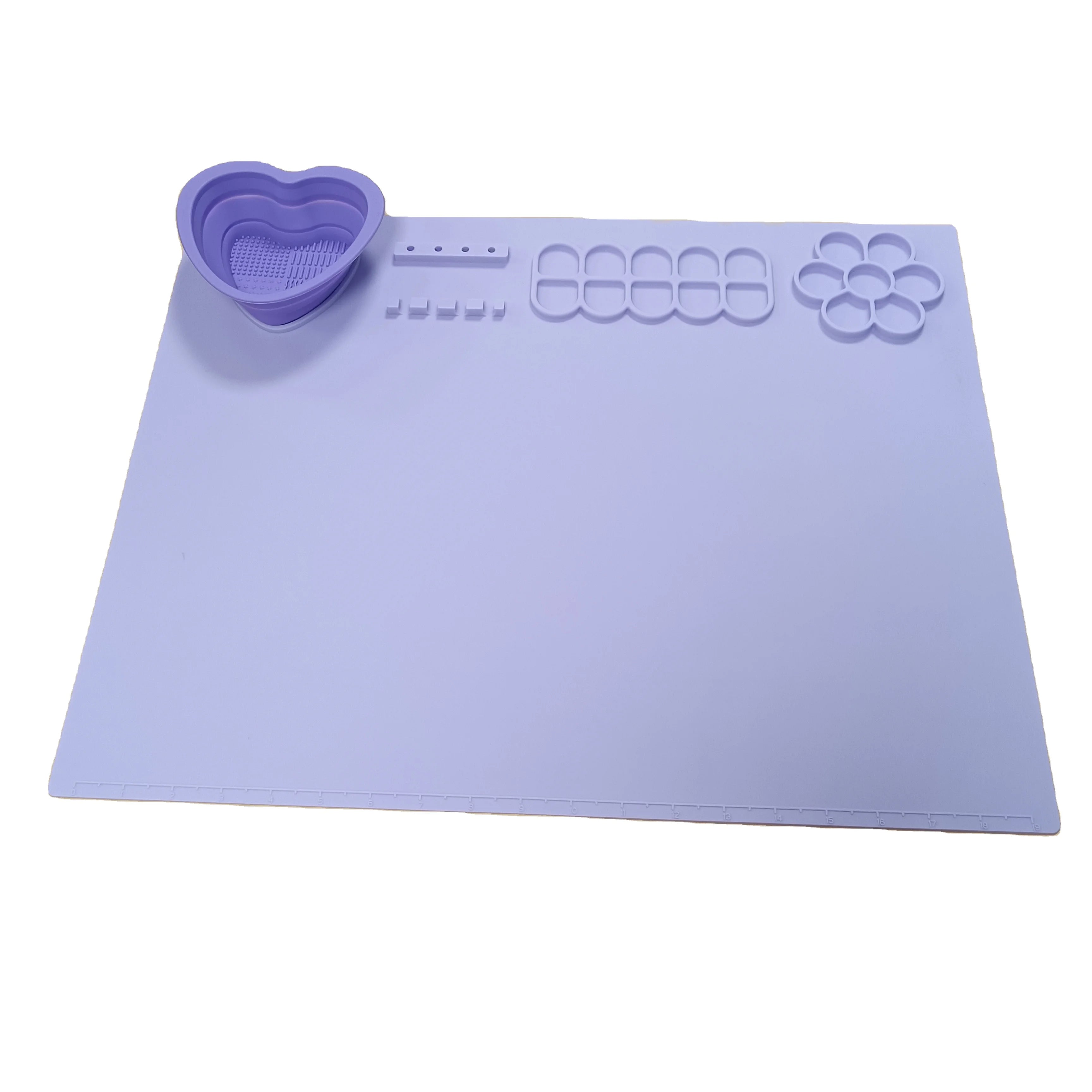Custom Silicone Craft Art Mat Drawing and Painting Pad with Cup