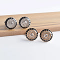 Best-Selling New Men's Luxury Simple Style Round Diamond Shirt Cufflinks Fashion Cufflinks