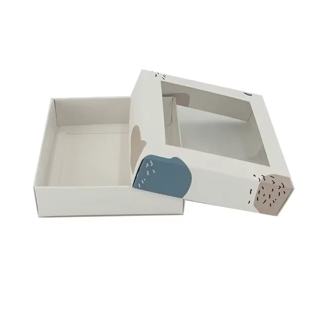 E-commerce Stores Department Stores Cheap Kraft Paper Bakery Boxes With Window for Pastry Bread Donut Chocolate Packaging