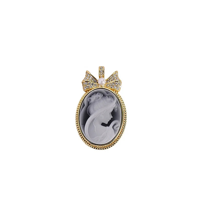 Heizun Factory New Design Good Luck Charm Necklace With Crystal Bowknot for Girls BBF Gift