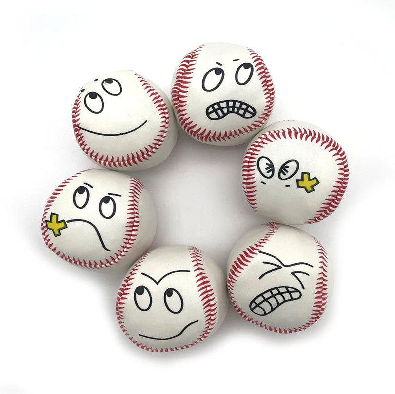 Custom ECO-Friendly Smile Funny Emo-ji Face Pu Pvc Stuffed Juggling Kick Throw Ball for Kids