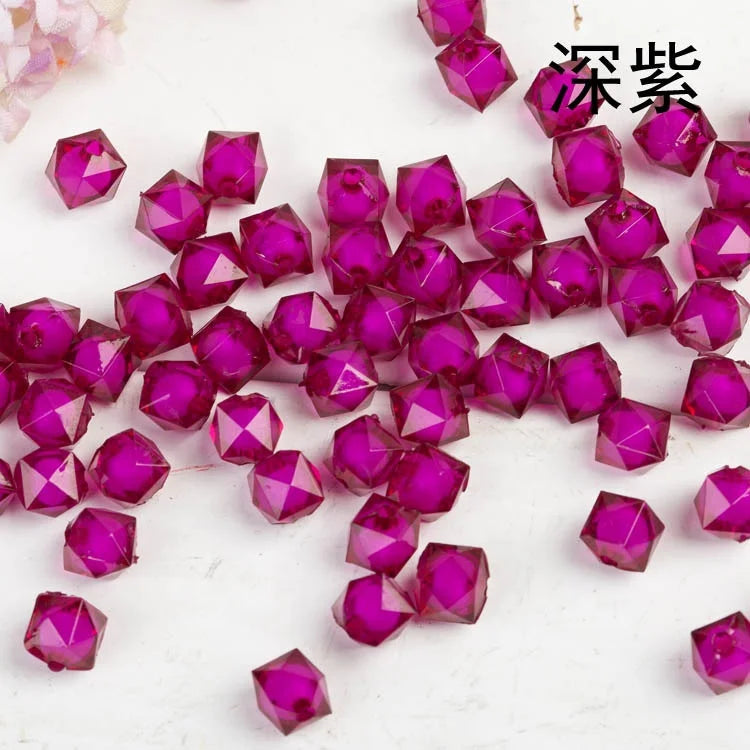Wholesale 10mm-16mm Square Acrylic Beads Colorful Cube Beads in Bead for Handmade Necklace Bracelet Kids DIY Jewelry Making