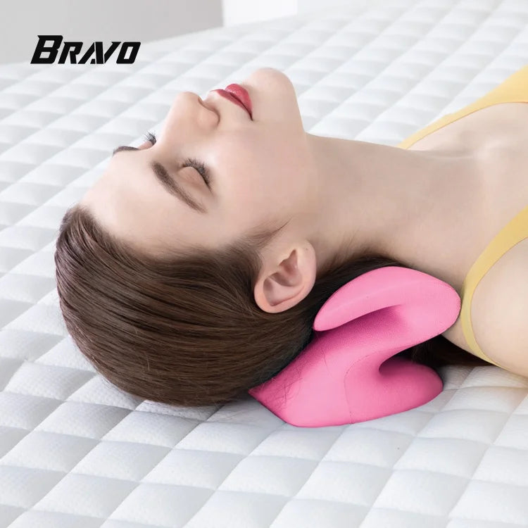 Bravo New Orthopedic Neck Support Pain Relief Cervical Neck Traction Pillow