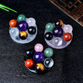 Natural Crystal Ball Seven Star Array for Living Room Entrance Hall Desk and Other Home Decoration