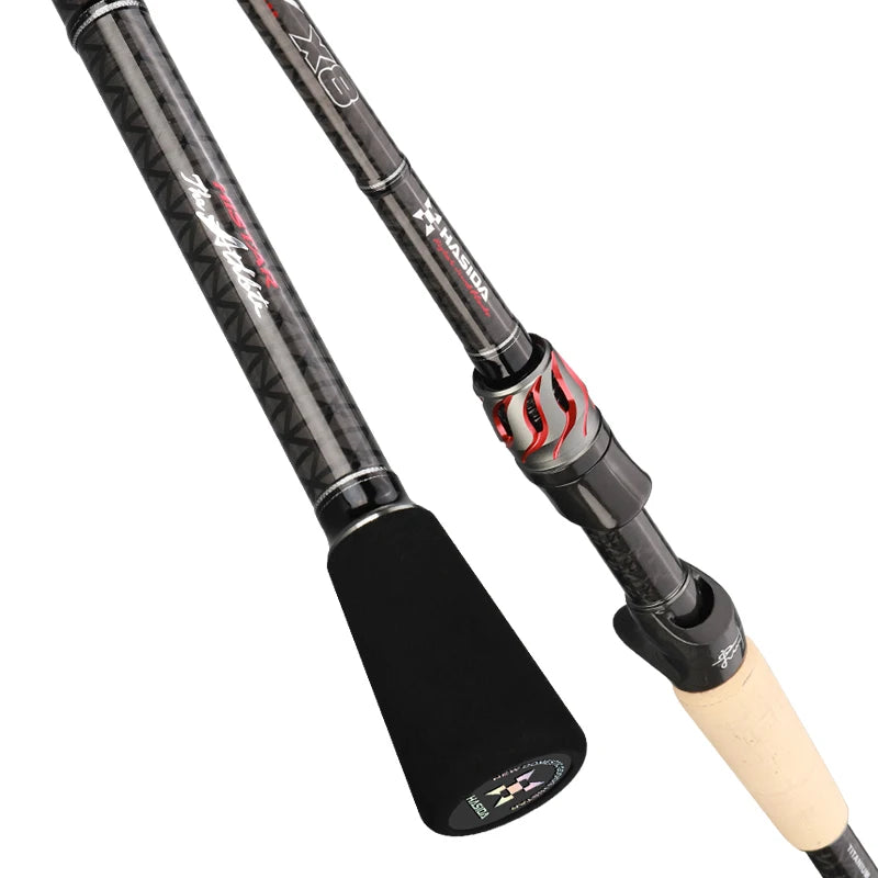Histar Wholesale Galaxy-X8 1.98-2.28m RS Ti Alloy Guide Fast Action L-MH Hardness M40X+T1100 Toray 4 Axis Carbon Tape Fishing Rod