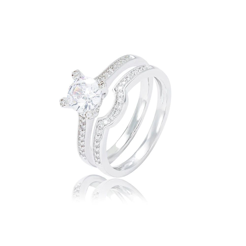Fashion Accessories 925 Silver Ring Gold Plated Wholesale Gold Filled Jewelry Rings 925 Sterling Silver Diamond Ring for Woman