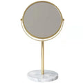 Nordic Gold Mirrors With Marble Base Makeup Mirror for Table Decoration