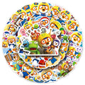 50PCS Factory Hot Diary Stickers Cartoon Children Fun Decoration Uv Personality Printed Pororo Stickers