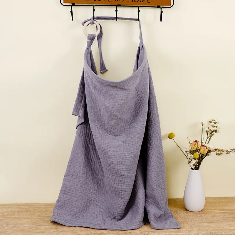 100*60 Cm Custom Logo and Size Muslin Nursing Cover Multi-use Breastfeeding Cover for Mom