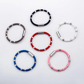 Sports Waterproof Silicone Bracelet Bangles Outdoor Wireless Anion Anti-Static Stainless Steel Wristband