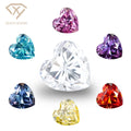 Plated Color Gemstone Synthetic Moissanite Colorful Moissanite Heart Shape Moissanite with GRA Certificate Factory Price