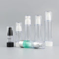 Travel Set Airless Pump Bottle Portable Refillable 15ml 30ml 50ml 80ml 100ml 120ml Plastic Lotion Bottle Customized Color