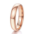 Somen 4mm Rose Gold Plated Tungsten Rings Vintage Couple Tungsten Carbide Wedding Rings 48 Hours Shipping