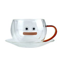 Wholesale Classic Borosilicate Glass Coffee Cups with Handle Custom High Transparent 250ml Mouth Blown Cute & Stylish Tea Sets