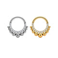 G23 Titanium 16G Piercing Ring Arab Style Ball CZ Luxury Style Fashion Earrings Hinged Segment Rings Clickers Pierc Jewelry