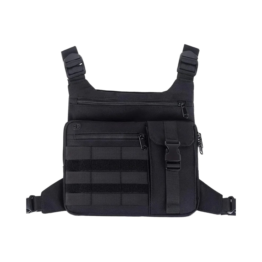 Fashionable Men/Women Running Backpack with Phone Holder Lightweight Tactical Chest Water-Resistant Vest Made Durable Polyester
