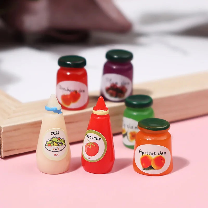 Simulation Ketchup Salad Dressing Mini Jam Bottle Diy Resin Accessories