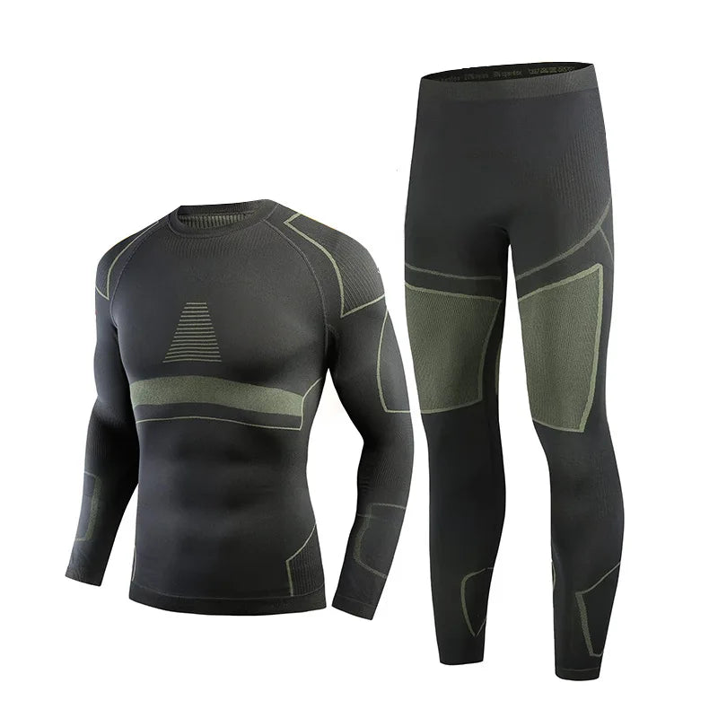 High Elasticity Seamless Men Ski Underwear Long Johns Skiing Suits Mens Winter Sports Gym Underwear