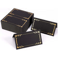 Custom Folding Gold Foil Table Tent Cards Blank Fillable Banquet Seat Card Black Place Card for Wedding Party