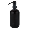 Longan Classic Matte Black White Amber Glass Glass Bottle With Stainless Steel Metal Pump Head 28/410