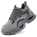 Unisex Microfiber Upper Modern Safety Shoes Light EVA Sole Steel Toe Anti-puncture Midsole for Summer/Spring/Autumn/Winter