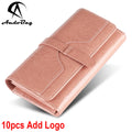 AndoBag RFID Long Wallet for Women Genuine Cow Leather Cover Style Clutch Purse Fashion Casual Ladies Handbag 2267