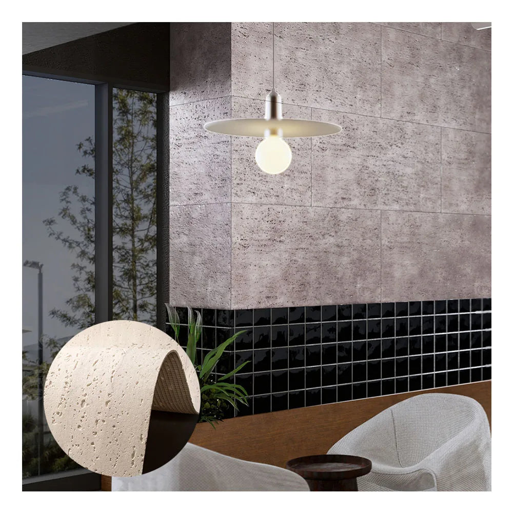 Modern Design 3cm Thick Curved Cement MCN Natural Stone Wall Panels Flexible Texture Cladding Tiles for Hotel Projects